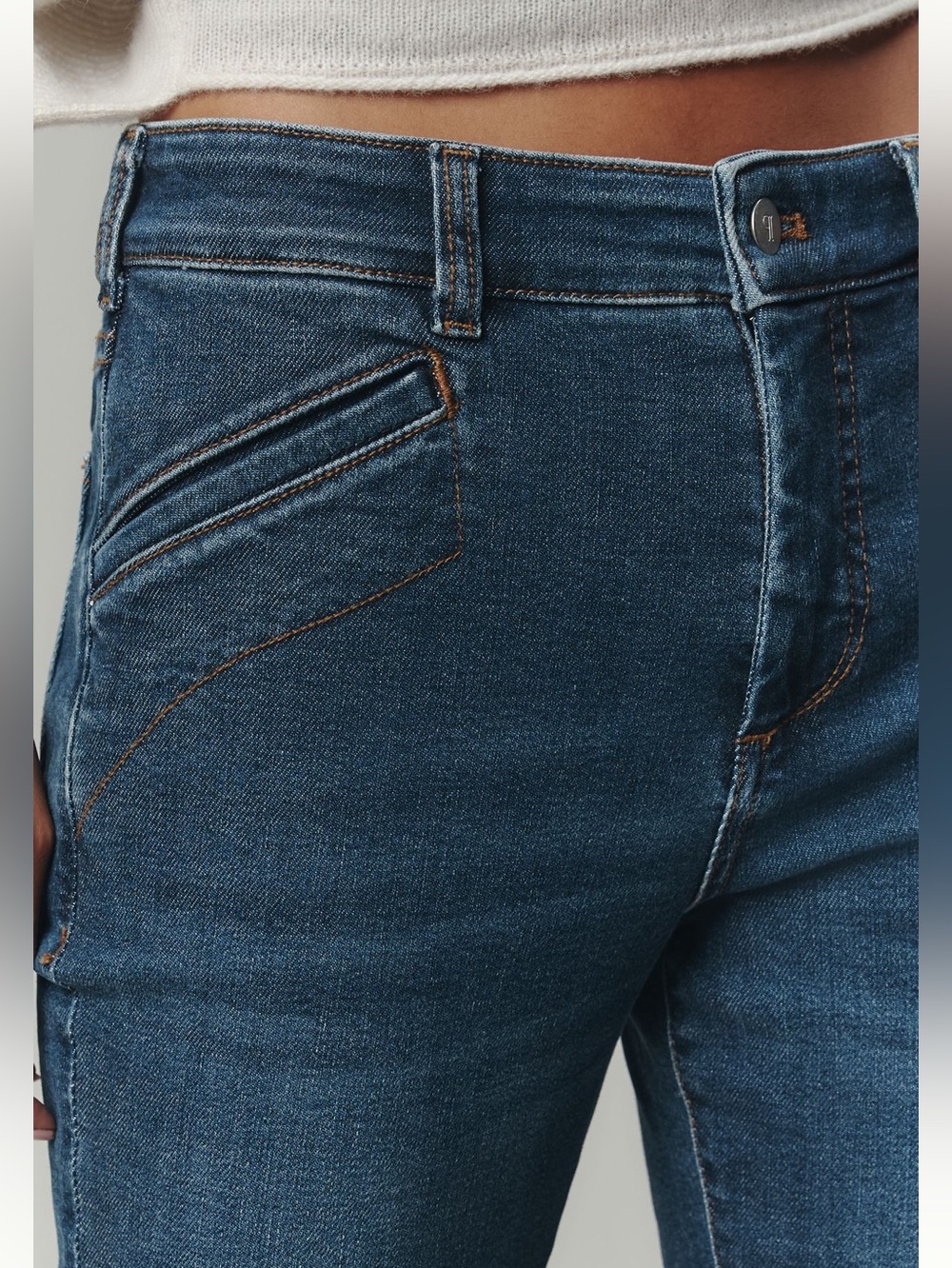Anthropologie Rococo Mid Rise Skinny Jeans Pilcro New Size 26 Medium Denim Blue